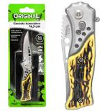 Canivete Automático 14,5 Cm Com Cabo De Osso